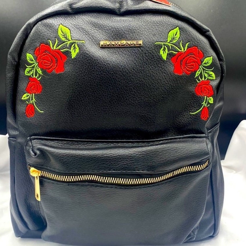 NWT Rampage red flower backpack. 10by 12 by 5